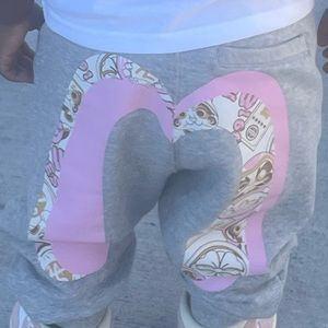 Evisu pink and grey sweats